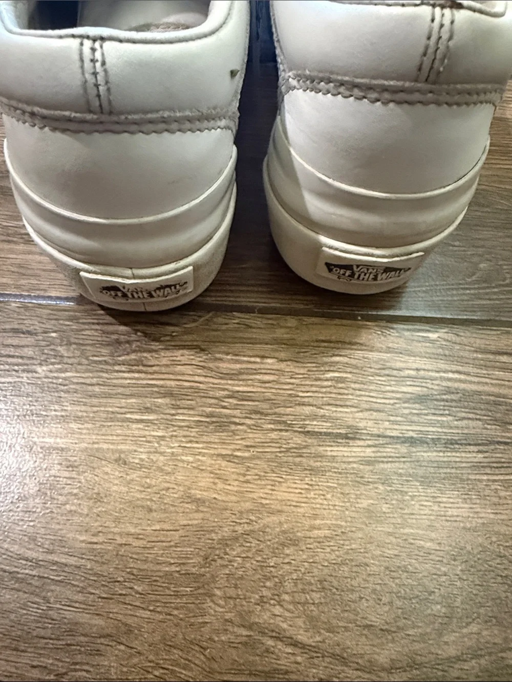 Vans Era Stacked Leather True White Platform Sneakers Womens Sz 6.5